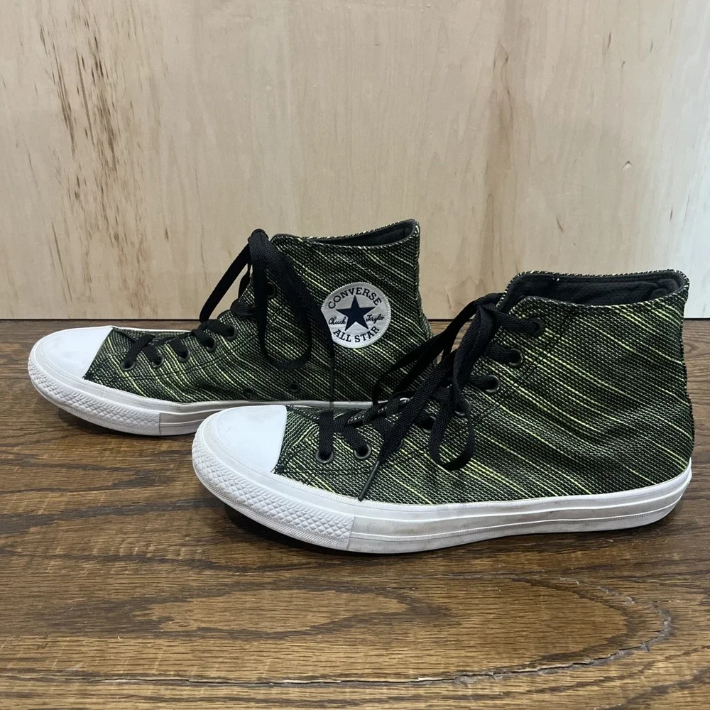 Converse Chuck Taylor II Shoes Mens 9.5, Womens 11.5 Green High Top Sneakers - Picture 2 of 8